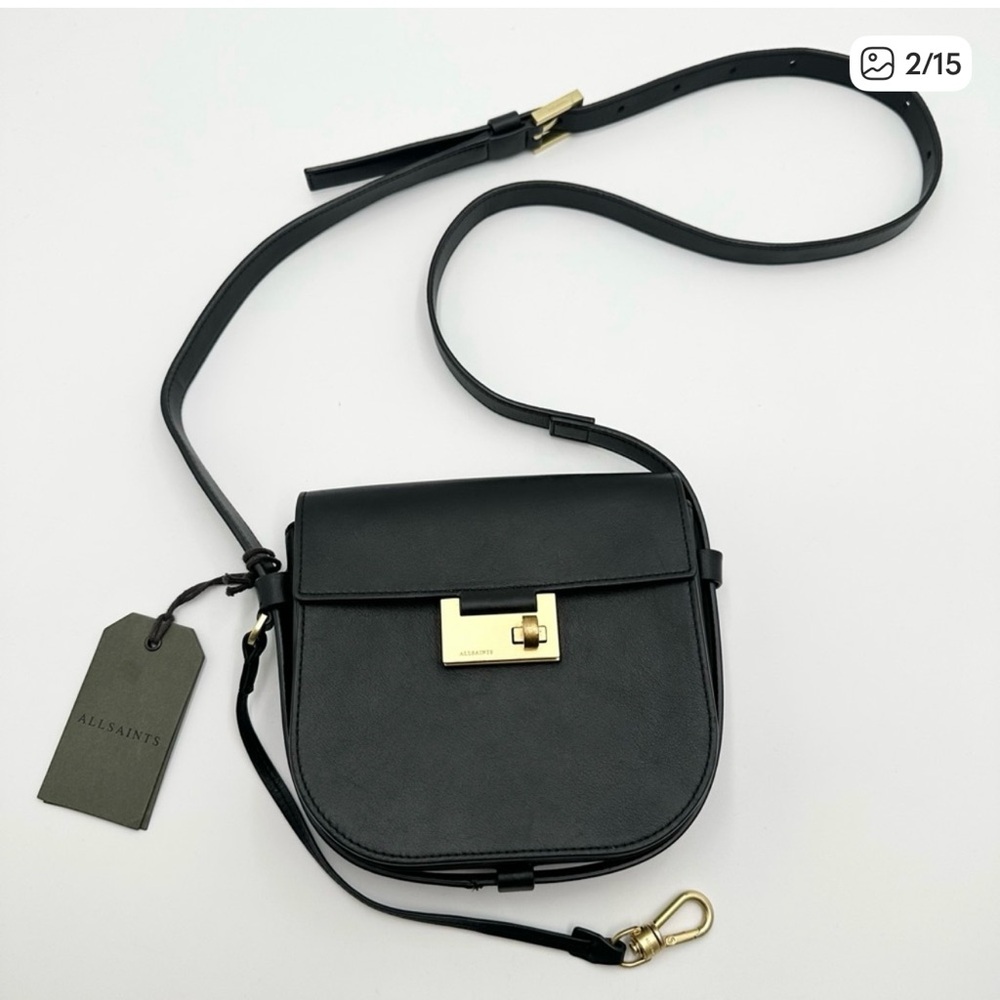 All Saints Ida Leather Crossbody Bag - Picture 2 of 15